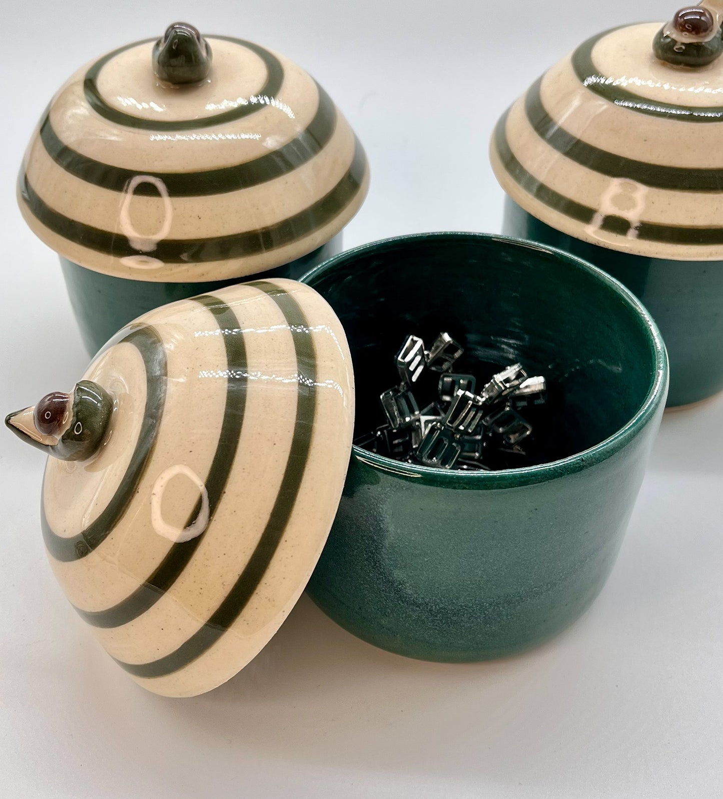 Forest Stripe Storage Jar