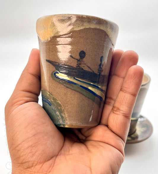 Beach Tan Mug With Saucer