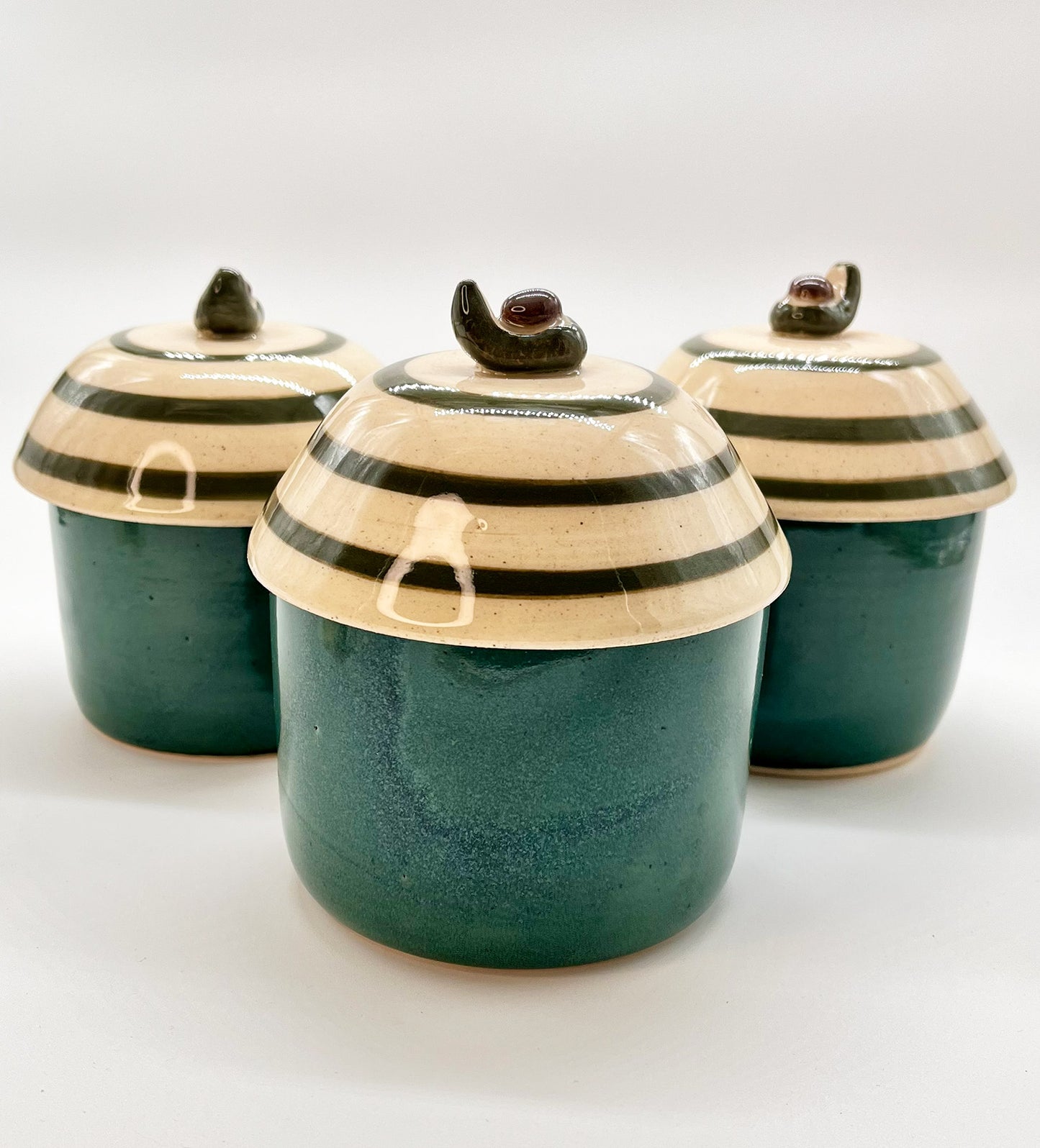Forest Stripe Storage Jar