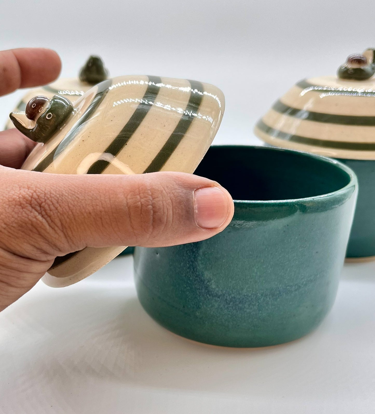 Forest Stripe Storage Jar