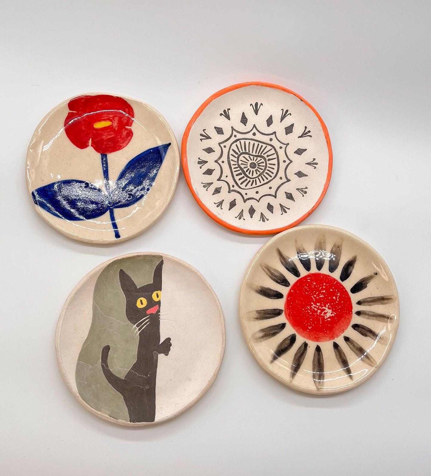 Illustrated Trinket & Key Dish Collection (Set of 4)