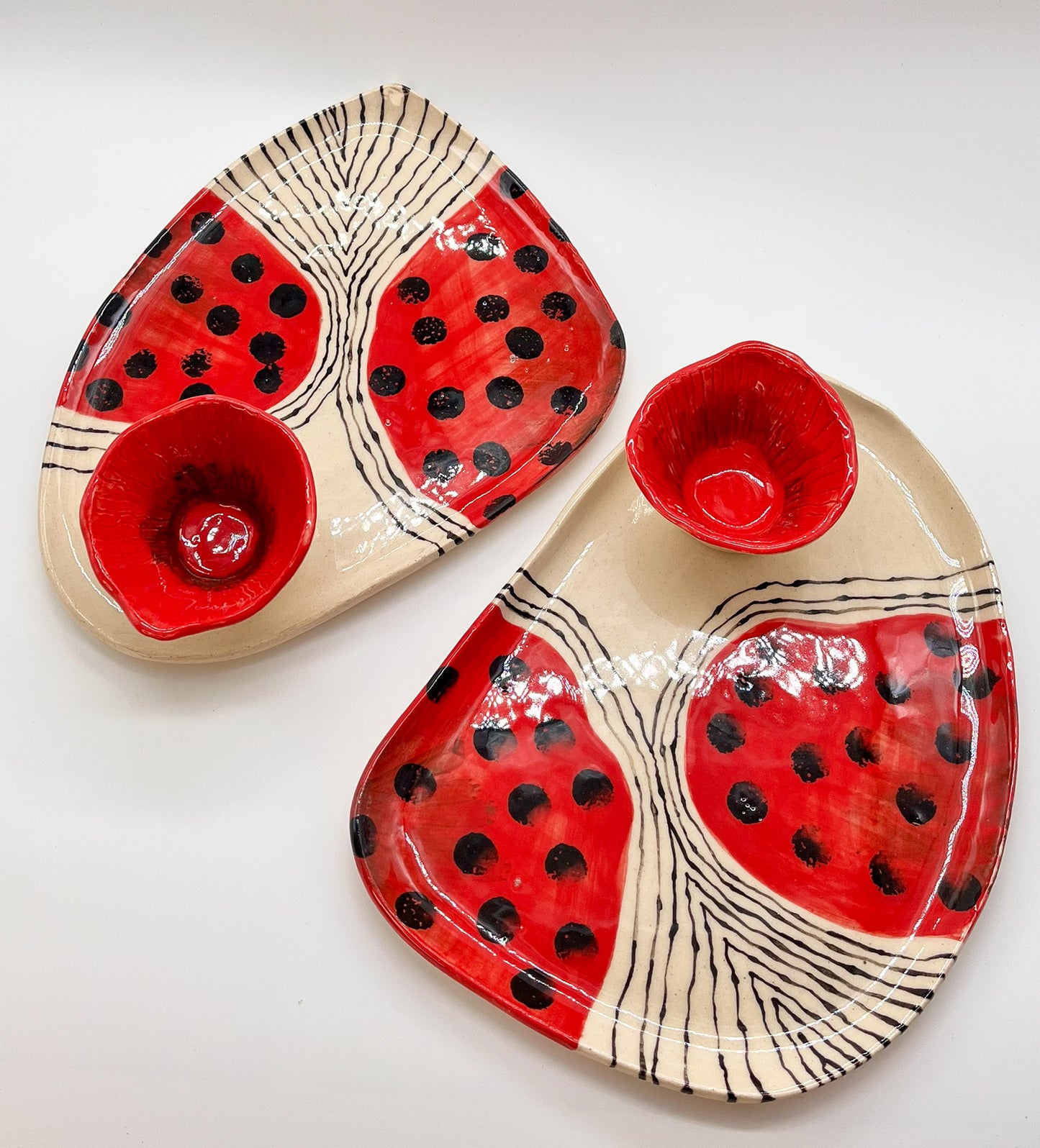 W.Melon Snack Plate and Dip Bowl