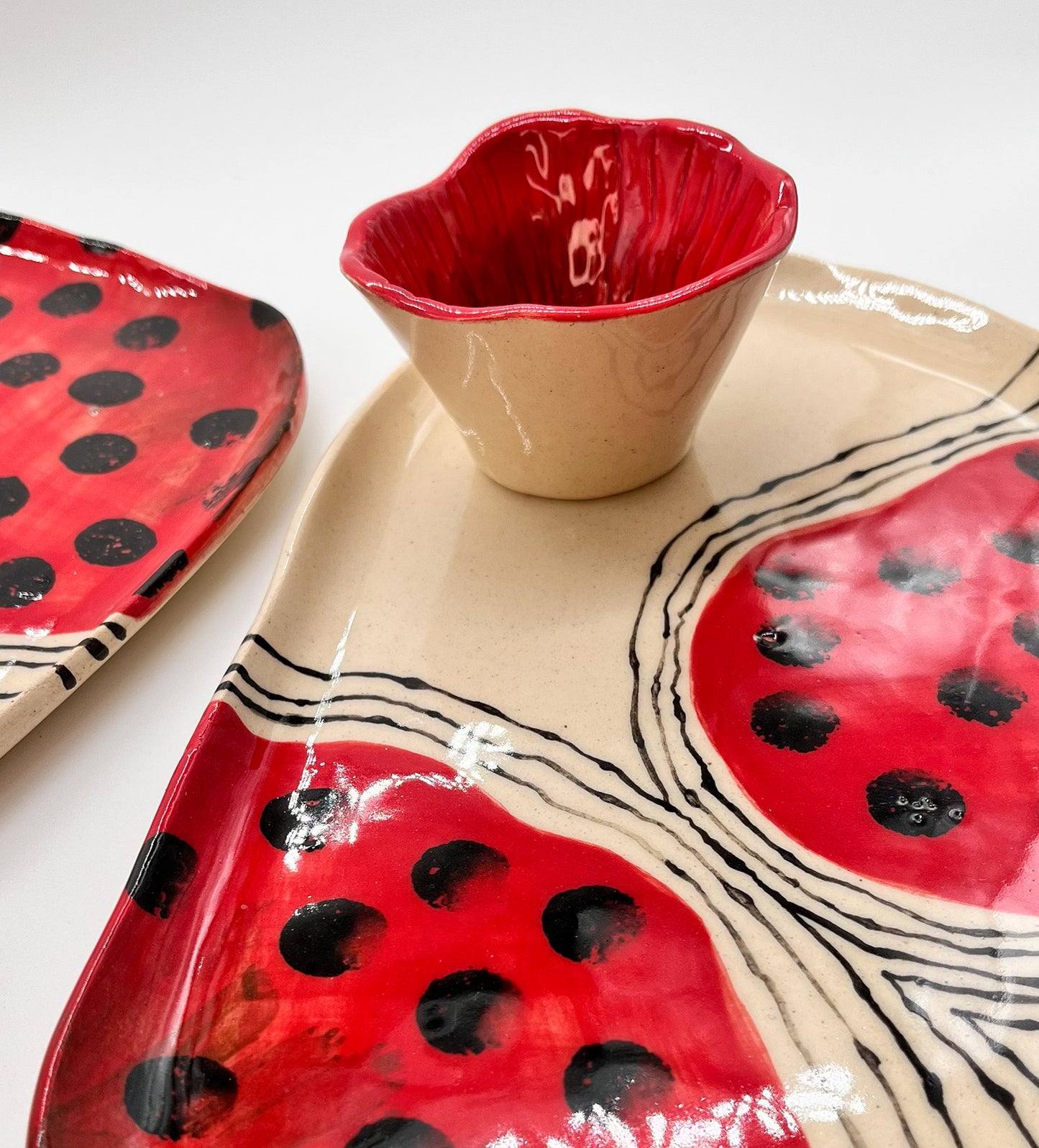 W.Melon Snack Plate and Dip Bowl