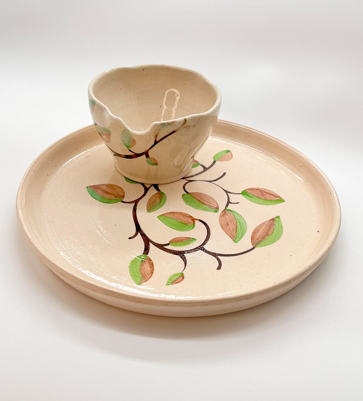 Floral Plate and Curry Bowl