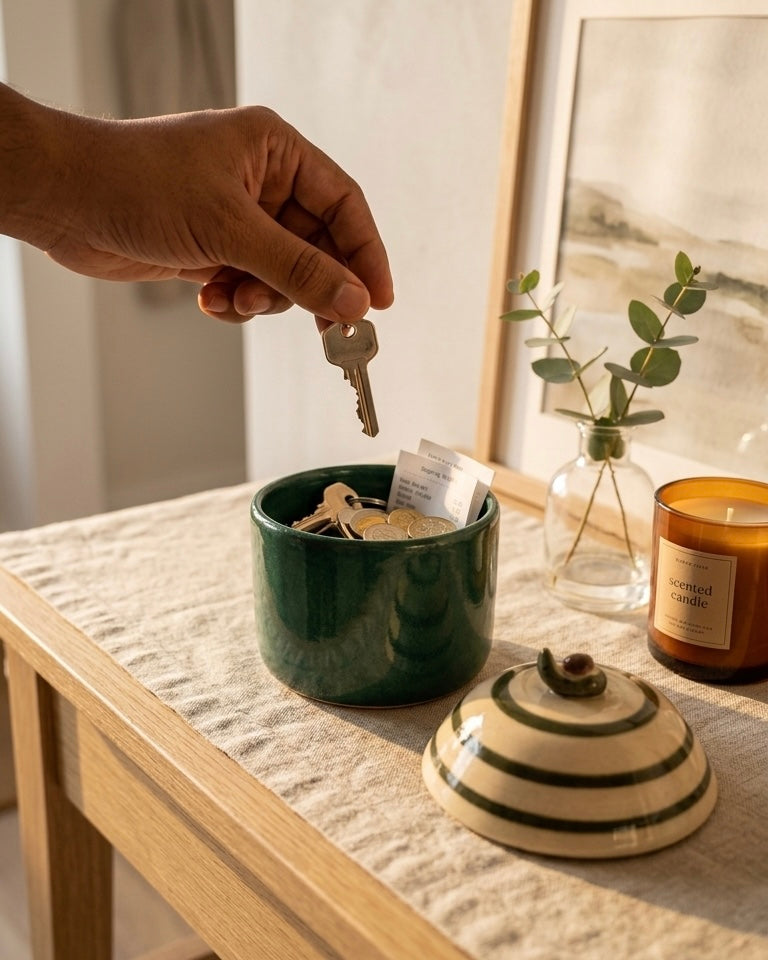 Forest Stripe Storage Jar