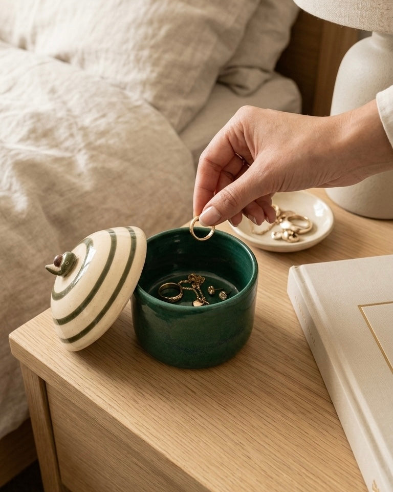 Forest Stripe Storage Jar